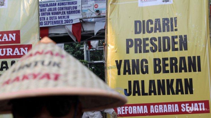 Demo Hari Tani Nasional di Jakarta, Massa Aksi Menyuarakan Reforma Agraria Sejati, Menolak Praktik Perampasan Tanah.