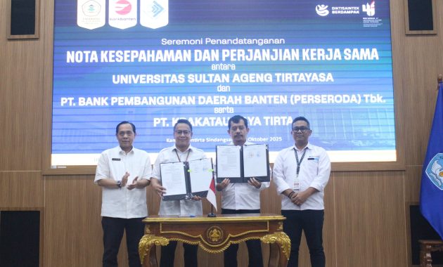 Sepakat Kerja Sama, Untirta dan Bank Banten Teken Kontrak