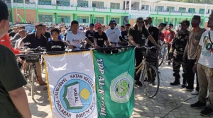 Menelusuri Jejak Langkah Perjuangan Kyai, Ratusan Santri Ikuti Gowes Napak Tilas Dalam Rangka Haul Mbah KH Musthofa Abdul Karim ke-78 Ponpes Kranji Lamongan