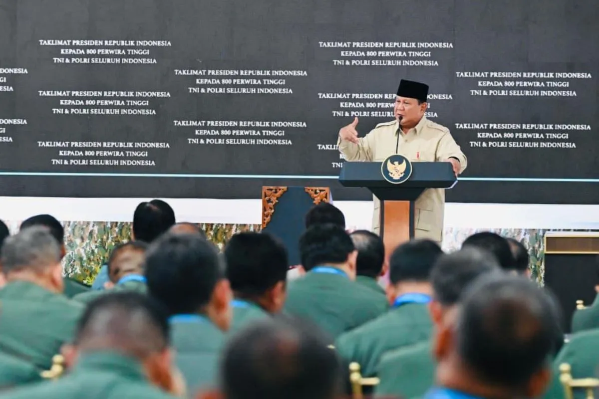 Presiden Prabowo Kumpulkan 800 Perwira Tinggi TNI/Polri, Sampaikan Taklimat Kondisi Bangsa dan Negara